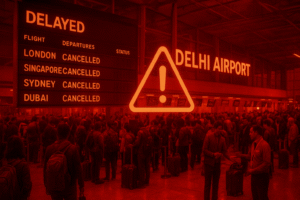 Delhi airport chaos