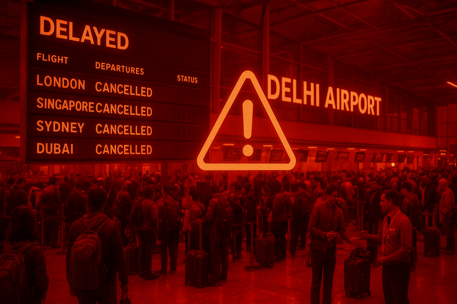 Delhi airport chaos
